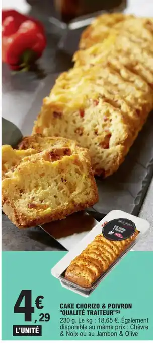 E.Leclerc Cake Chorizo & Poivron Qualité Traiteur offre