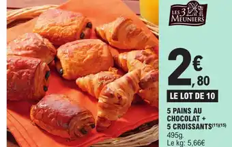 E.Leclerc 5 Pains Au Chocolat et 5 Croissants offre