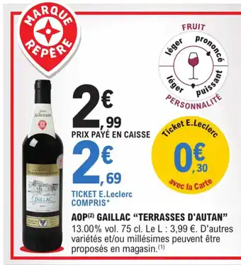 E.Leclerc AOP Gaillac Terrasses D'Autan offre