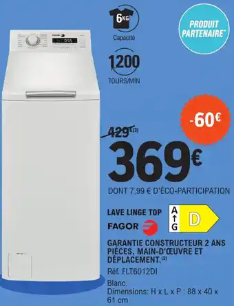 E.Leclerc Lave Linge Top offre
