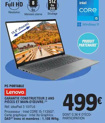 E.Leclerc PC Portable offre