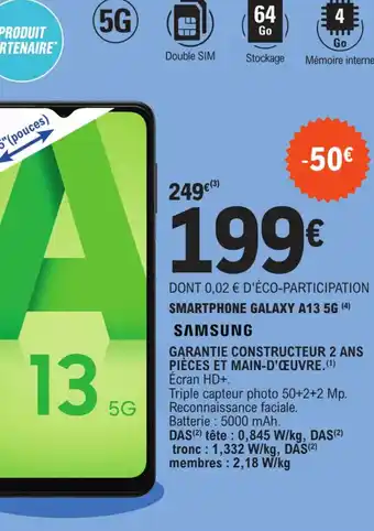 E.Leclerc Smartphone Galaxy A13 5G offre