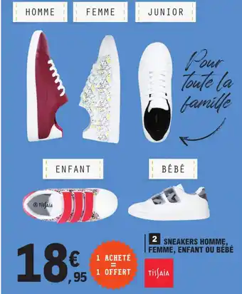 E.Leclerc Sneakers Homme, Femme, Enfant ou Bébé offre