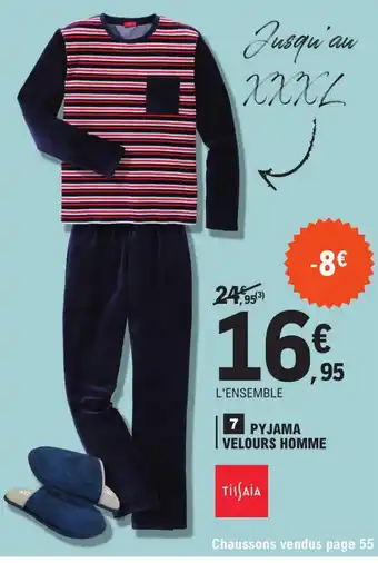 E.Leclerc Pyjama Velours Homme offre
