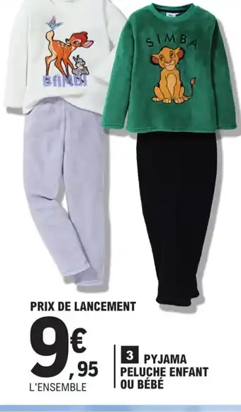 E.Leclerc Pyjama Peluché Enfant ou Bébé offre