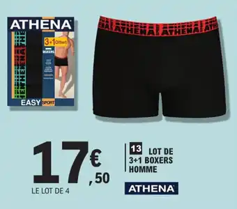 E.Leclerc Lot de 3+1 Boxers Homme offre