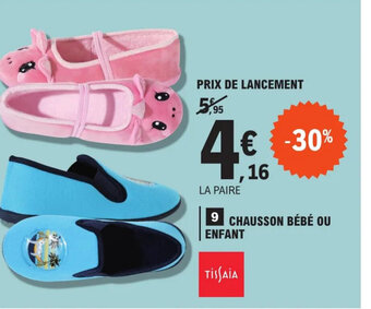 E.Leclerc Chausson Bébé ou Enfant offre