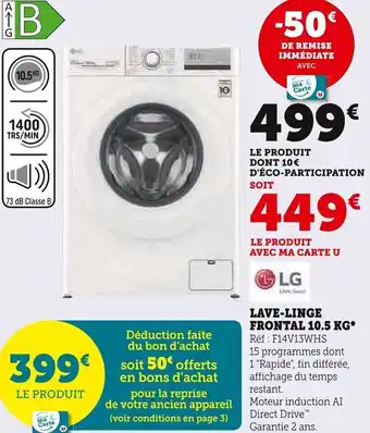 Super U Lave-Linge Frontal 8kg offre