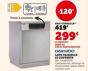 Super U Lave-Vaisselle 13 Couverts offre