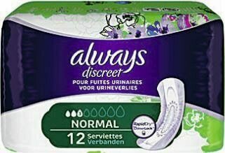 Serviettes pour fuites urinaires discreet normal