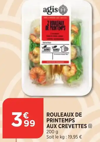 Bi1 Rouleaux de Printemps Aux Crevettes offre