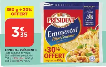 Bi1 Emmental Président offre