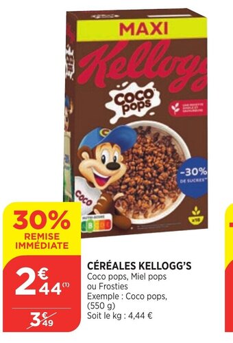 Bi1 Céréales Kéllogg's offre