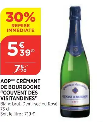 Bi1 Aop Crémant De Bourgogne Couvent Des Visitandines offre