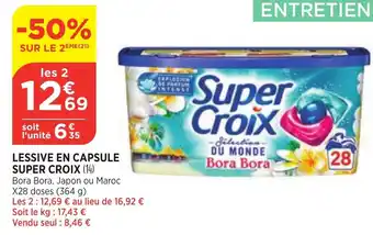 Bi1 Lessive En Capsule Super Croix offre