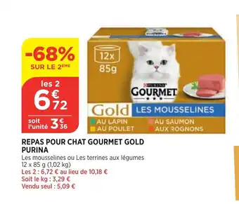Bi1 Repas Pour Chat Gourmet Gold Purina offre
