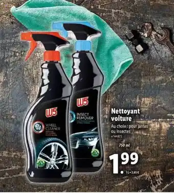Lidl Nettoyant Voiture W5 offre