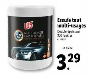 Lidl Essuie Tout Multi-usages W5 offre
