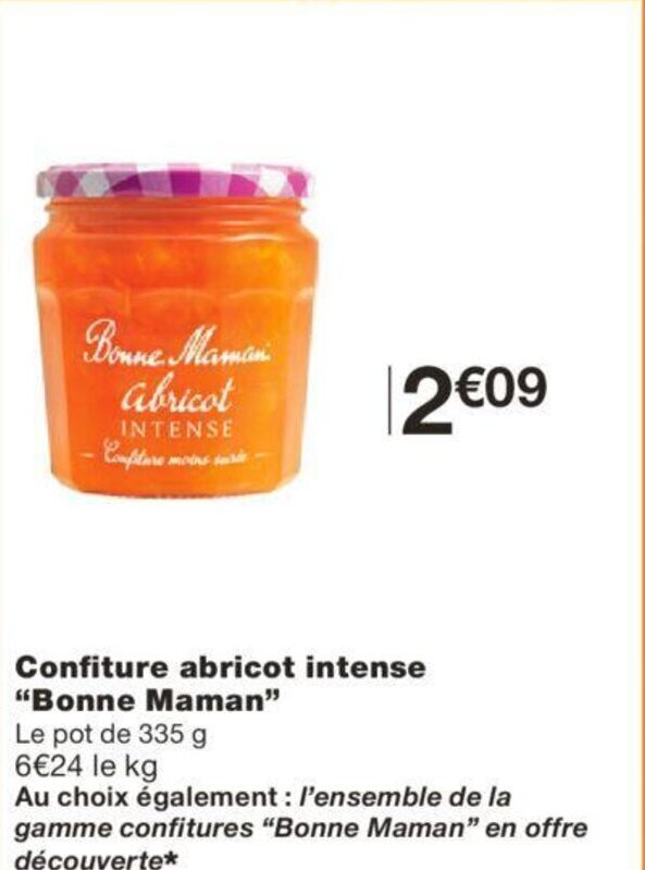 Promo Confiture Abricot Intense "Bonne Maman" chez Monoprix