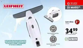 Lidl Lave-vitres Leifheit offre