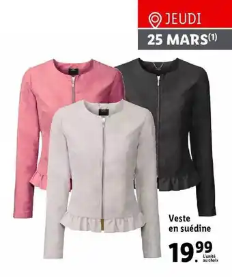 Lidl Veste En Suédine offre