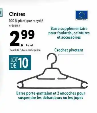 Lidl Cintres offre