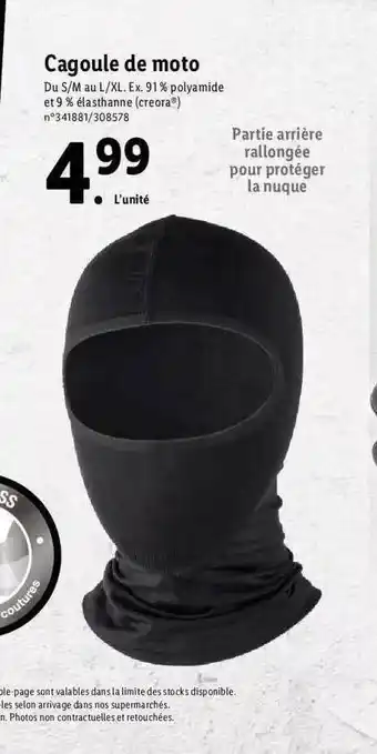 Lidl Cagoule De Moto offre