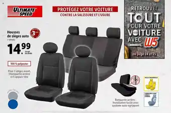 Lidl Housses De Sièges Auto Ultimate Speed offre