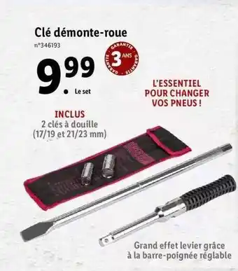 Lidl Clé Démonte-roue offre