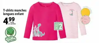 Lidl T-shirts Manches Longues Enfant offre