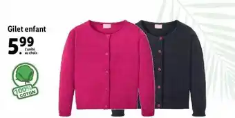 Lidl Gilet Enfant offre