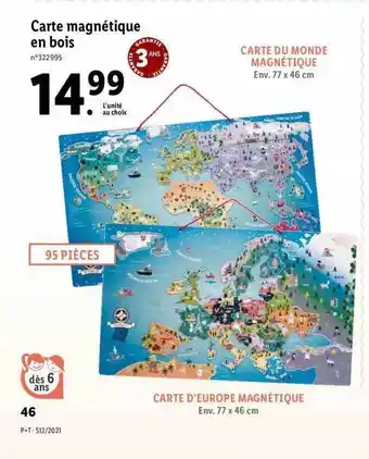 Lidl Carte Magnétique En Bois offre