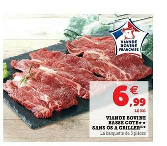Viande Bovine : Basse Côte Sans Os à Griller