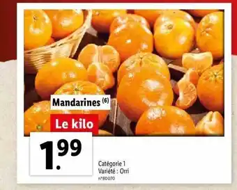 Lidl Mandarines offre