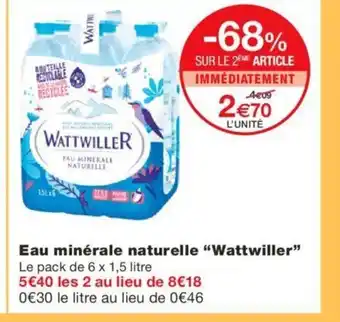 Monoprix Eau Minerale Naturelle Wattwiller offre