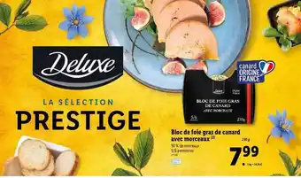 Lidl Bloc De Foie Gras De Canard Avec Morceaux Deluxe offre
