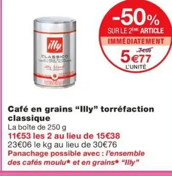 Monoprix Cafe En Grains IIIy Torrefaction Classique offre