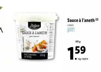 Lidl Sauce à L'aneth Deluxe offre
