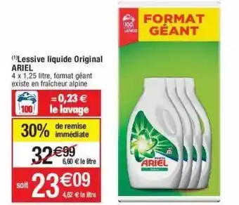 Cora x Carrefour Lessive liquide ariel offre