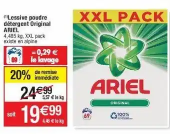 Cora x Carrefour Lessive en poudre ariel offre