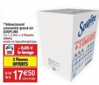 Cora x Carrefour Adoucissant soupline offre