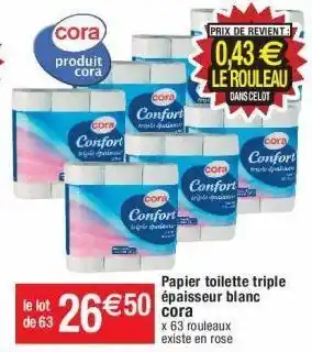 Cora x Carrefour Papier toilette cora offre