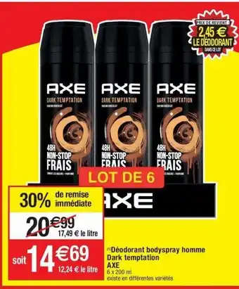Cora x Carrefour Déodorant en spray axe offre
