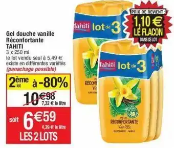Cora x Carrefour Gel douche tahiti offre