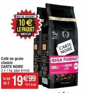 Cora x Carrefour Café en grains carte noire offre