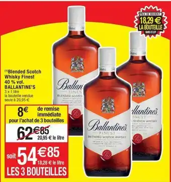 Cora x Carrefour Whisky écossais ballantine's offre