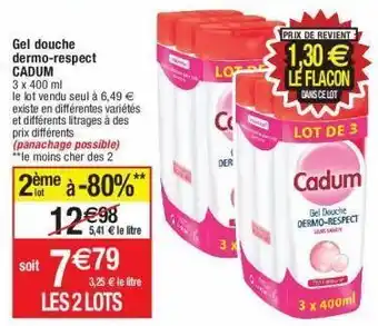 Cora x Carrefour Gel douche cadum offre