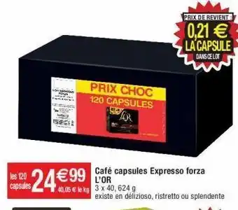 Cora x Carrefour Capsules de café l'or offre