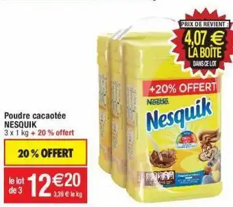 Cacao en poudre nesquik