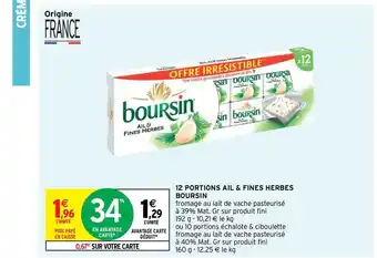 Intermarché 12 Portions Ail & Fines Herbes Boursin offre